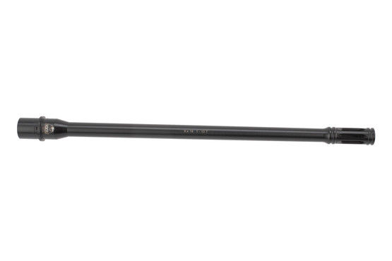 Faxon Firearms AR15 9mm barrel with flash hider features a black Nitride finish